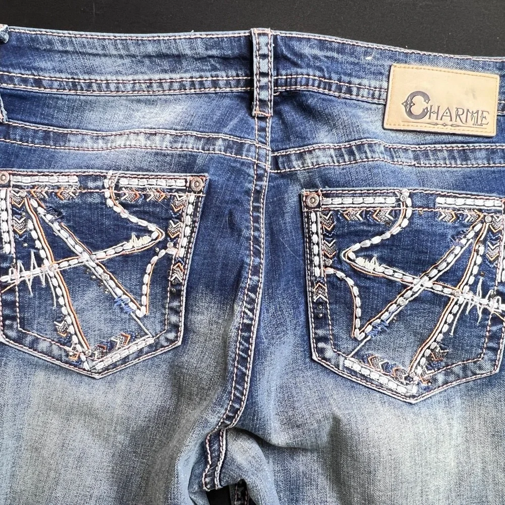 Charme by Grace in LA Jeans Women's Aztec Embroidered Bootcut Stretch‎ 32” x 33”